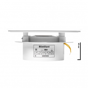 Вытяжной тонкий вентилятор SlimVent МV 100, стекло квадрат белый матовый